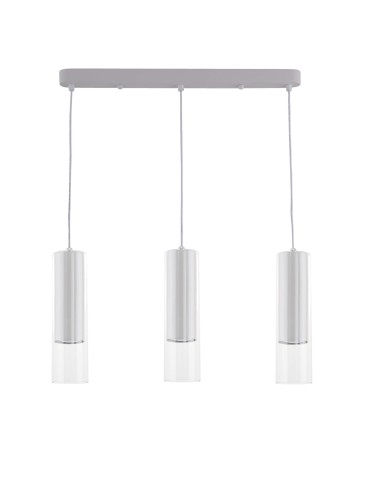 Light Prestige Manacor Lampa wisząca GU10 3x50W biały/transparentny LP-232/3L WH