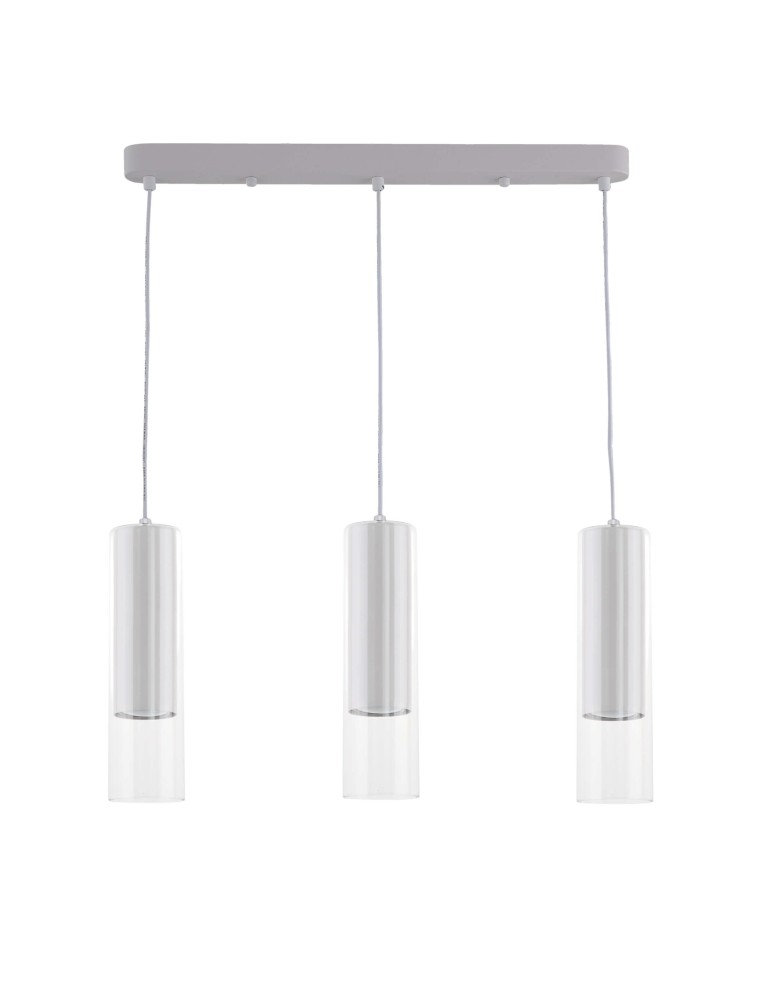 Light Prestige Manacor Lampa wisząca GU10 3x50W biały/transparentny LP-232/3L WH