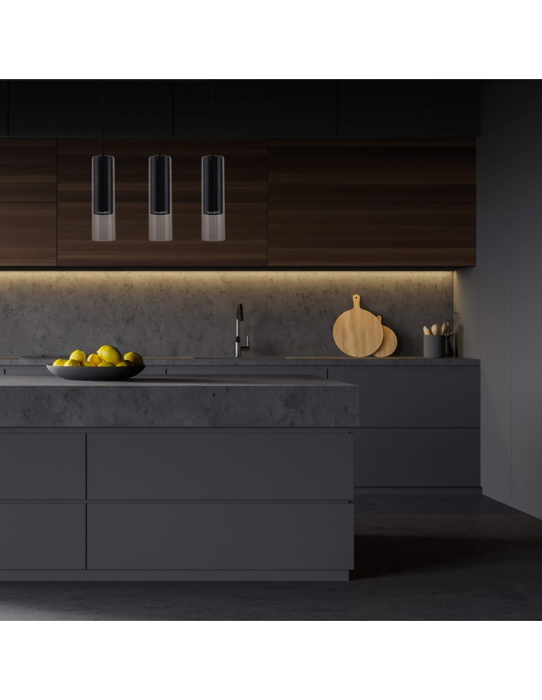 Light Prestige Manacor Lampa wisząca GU10 3x50W czarny/transparentny LP-232/3L BK Light Prestige Manacor Lampa wisząca GU10 3x50W czarny/transparentny LP-232/3L BK