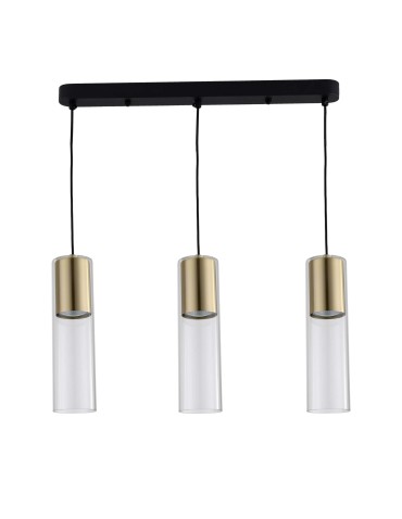 Light Prestige Manacor Lampa wisząca GU10 3x50W złoty/transparentny LP-232/3L GD