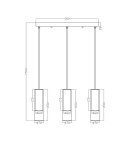 Light Prestige Manacor Lampa wisząca GU10 3x50W złoty/transparentny LP-232/3L GD Light Prestige Manacor Lampa wisząca GU10 3x50W złoty/transparentny LP-232/3L GD