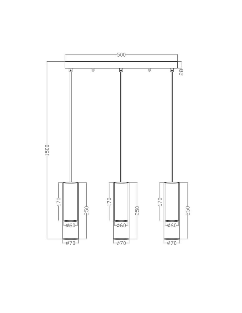 Light Prestige Manacor Lampa wisząca GU10 3x50W złoty/transparentny LP-232/3L GD Light Prestige Manacor Lampa wisząca GU10 3x50W złoty/transparentny LP-232/3L GD