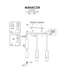 Light Prestige Manacor Lampa wisząca GU10 3x50W złoty/transparentny LP-232/3L GD Light Prestige Manacor Lampa wisząca GU10 3x50W złoty/transparentny LP-232/3L GD