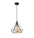 Light Prestige Nola wisząca czarna E27 czarny / biały LP-076/1P BK Light Prestige Nola wisząca czarna E27 czarny / biały LP-076/1P BK