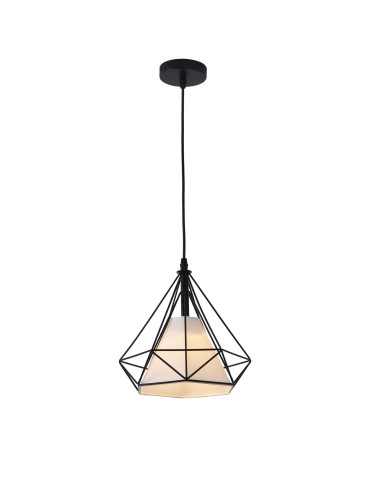 Light Prestige Nola wisząca czarna E27 czarny / biały LP-076/1P BK