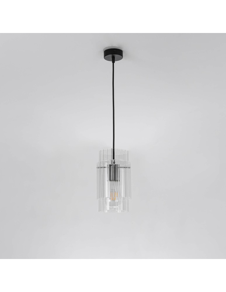 Light Prestige Savona Lampa wisząca E27 1x1W transparentny/srebrny LP-707/1P Light Prestige Savona Lampa wisząca E27 1x1W transparentny/srebrny LP-707/1P