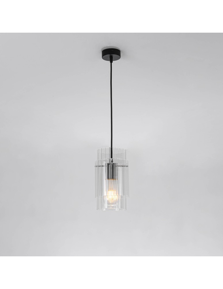 Light Prestige Savona Lampa wisząca E27 1x1W transparentny/srebrny LP-707/1P Light Prestige Savona Lampa wisząca E27 1x1W transparentny/srebrny LP-707/1P