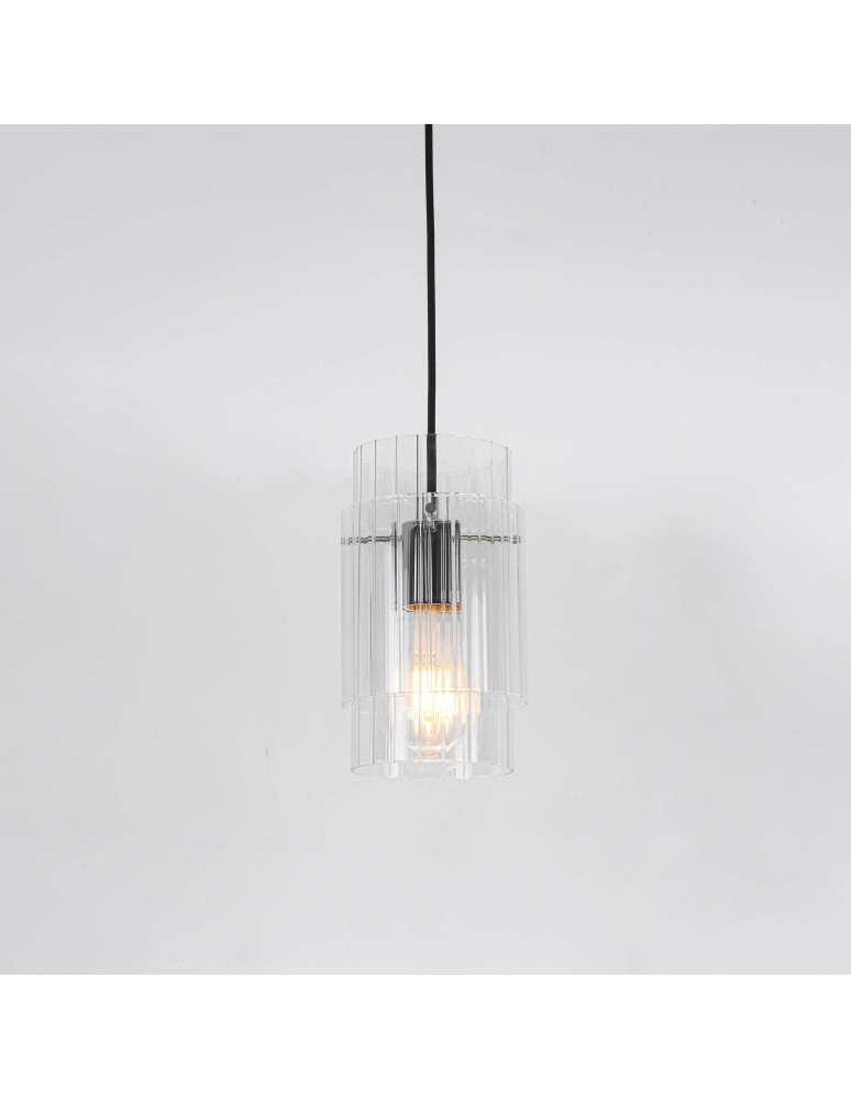 Light Prestige Savona Lampa wisząca E27 1x1W transparentny/srebrny LP-707/1P Light Prestige Savona Lampa wisząca E27 1x1W transparentny/srebrny LP-707/1P