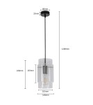 Light Prestige Savona Lampa wisząca E27 1x1W transparentny/srebrny LP-707/1P Light Prestige Savona Lampa wisząca E27 1x1W transparentny/srebrny LP-707/1P