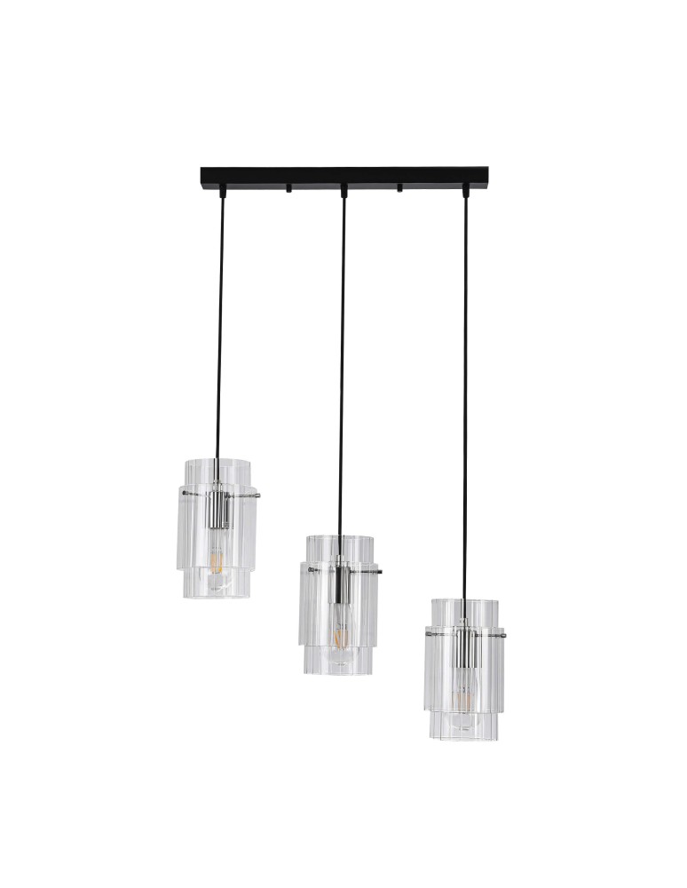 Light Prestige Savona Lampa wisząca E27 3x40W transparentny/srebrny LP-707/3L Light Prestige Savona Lampa wisząca E27 3x40W transparentny/srebrny LP-707/3L