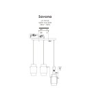 Light Prestige Savona Lampa wisząca E27 3x40W transparentny/srebrny LP-707/3L Light Prestige Savona Lampa wisząca E27 3x40W transparentny/srebrny LP-707/3L