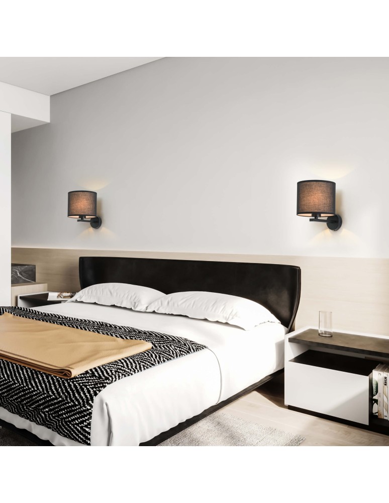 Light Prestige Cecina kinkiet czarny E27 czarny LP-114/1W BK Light Prestige Cecina kinkiet czarny E27 czarny LP-114/1W BK