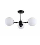 Lampy sufitowe - Light Prestige Roma Lampa wisząca E14 3x40W czarny/biały LP-1345/3P BK - product 1