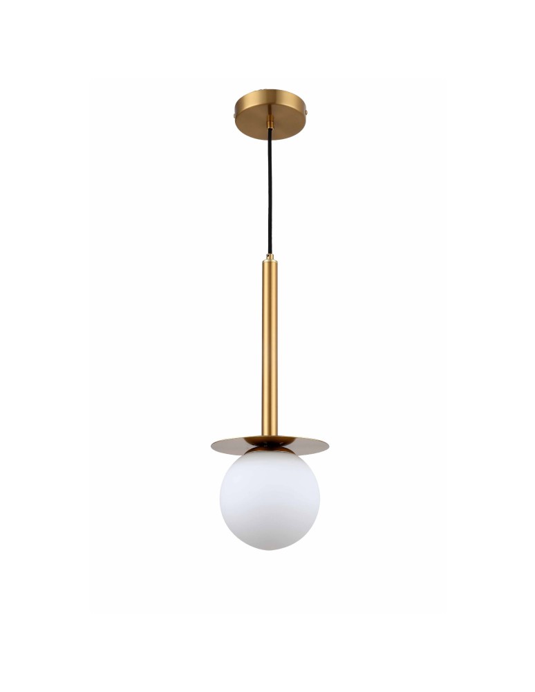 Light Prestige Roma Lampa wisząca E14 1x40W złoty/biały LP-1345/1P GD Light Prestige Roma Lampa wisząca E14 1x40W złoty/biały LP-1345/1P GD