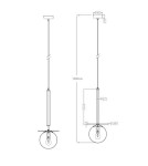 Light Prestige Roma Lampa wisząca E14 1x40W złoty/biały LP-1345/1P GD Light Prestige Roma Lampa wisząca E14 1x40W złoty/biały LP-1345/1P GD