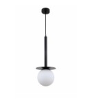 Lampy wiszące - Light Prestige Roma Lampa wisząca E14 1x40W czarny/biały LP-1345/1P BK - product 1