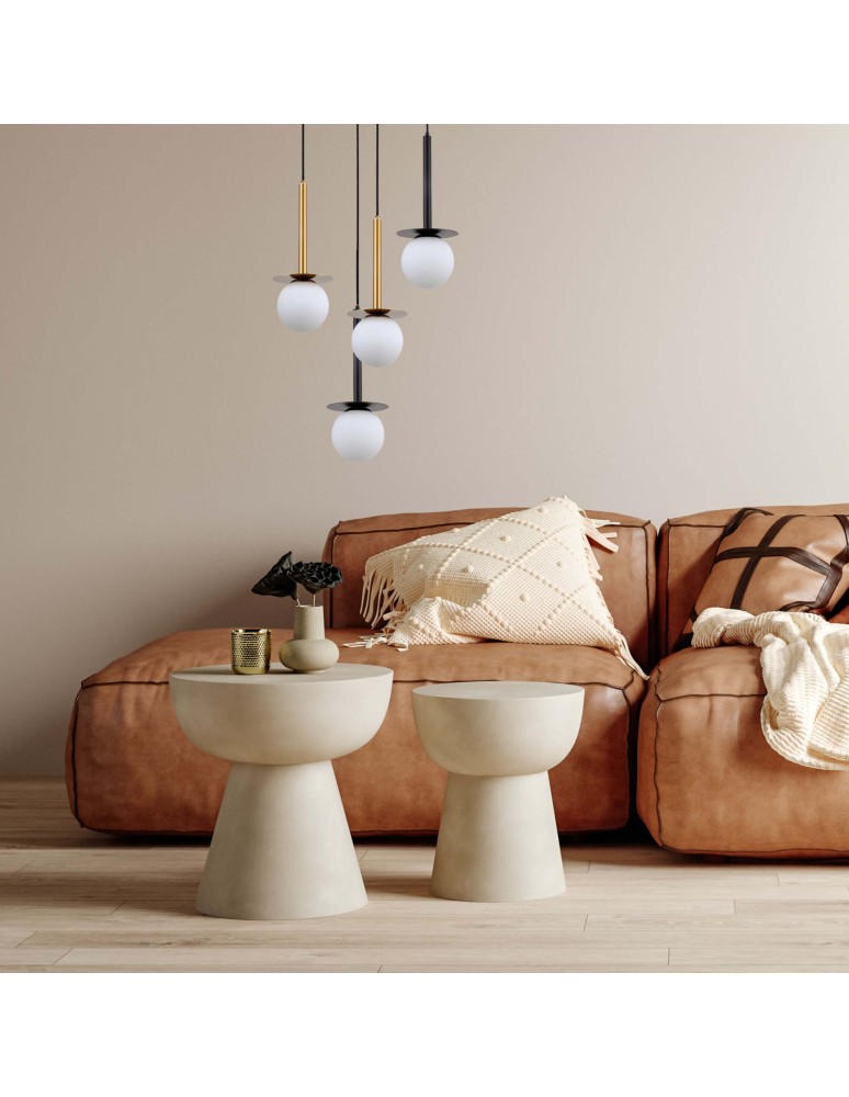 Lampy wiszące - Light Prestige Roma Lampa wisząca E14 1x40W czarny/biały LP-1345/1P BK - product kolory-swiatla.pl 2