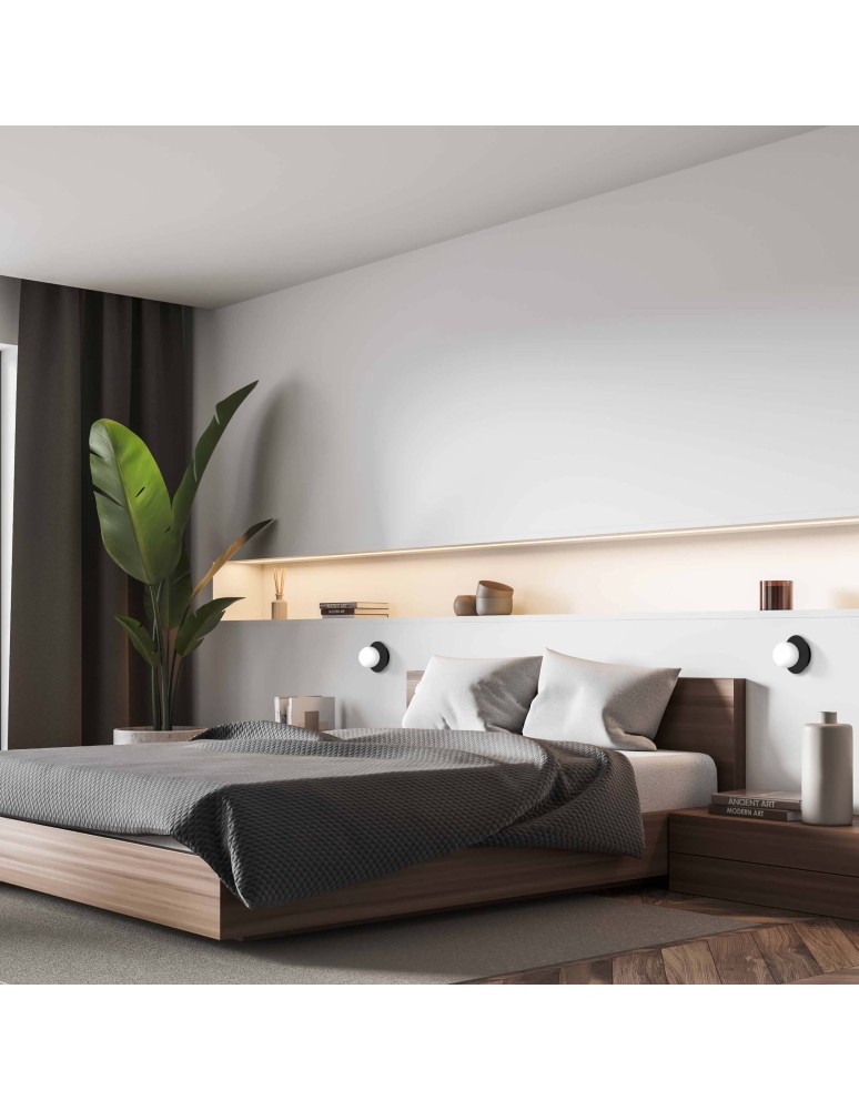 Light Prestige Roma Kinkiet G9 1x5W czarny/biały LP-1345/1W BK Light Prestige Roma Kinkiet G9 1x5W czarny/biały LP-1345/1W BK
