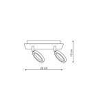 Lampy sufitowe reflektory - Light Prestige Carrara 2 spot LED chrom LP-1864/2W - product 2