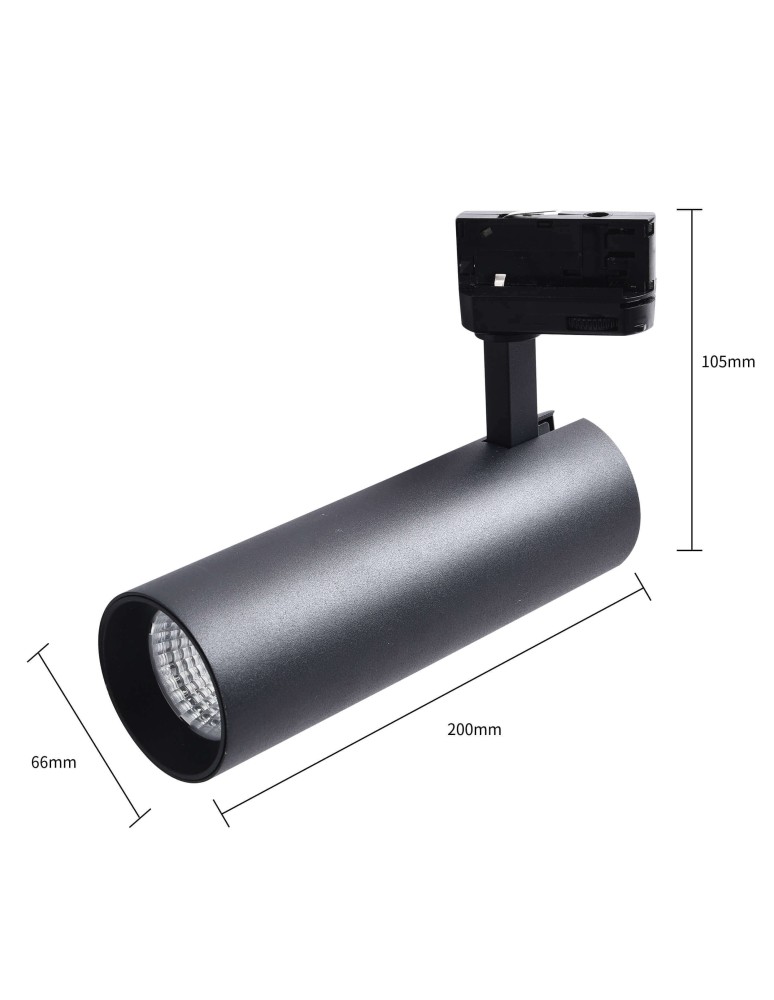 Light Prestige Magnum reflektor do szynoprzewodu 3F LED 1x20W czarny LP-8120/3F BK Light Prestige Magnum reflektor do szynoprzewodu 3F LED 1x20W czarny LP-8120/3F BK
