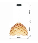 Light Prestige BURGO wisząca mała E27 drewna LP-101335/1P S Light Prestige BURGO wisząca mała E27 drewna LP-101335/1P S