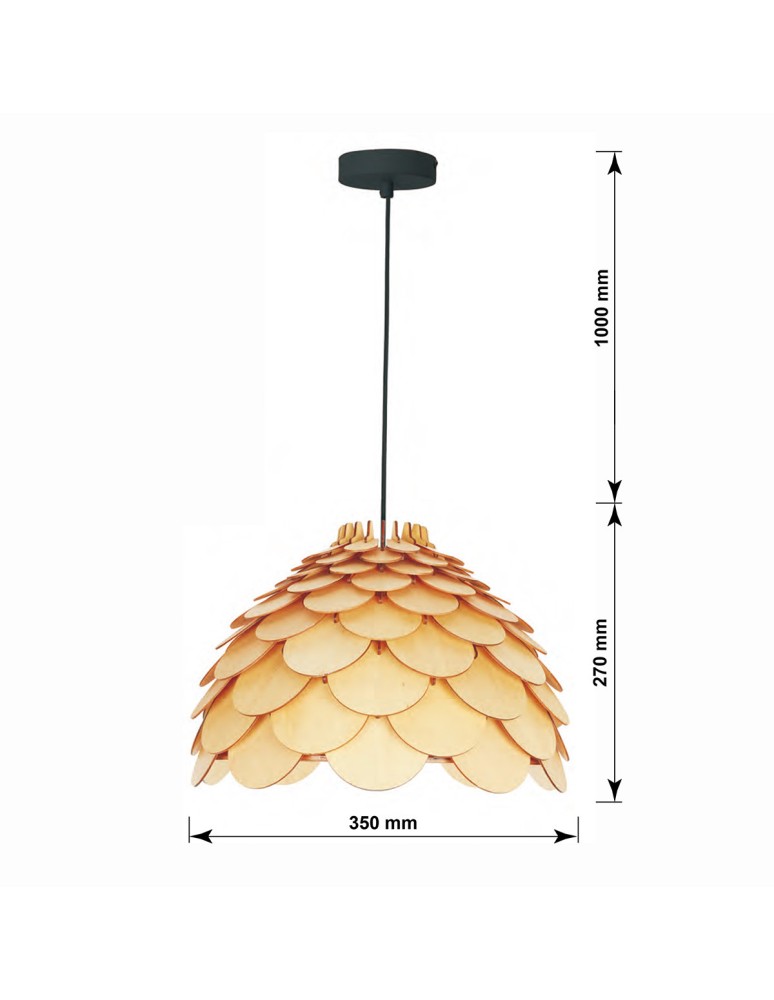 Light Prestige BURGO wisząca mała E27 drewna LP-101335/1P S Light Prestige BURGO wisząca mała E27 drewna LP-101335/1P S