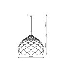 Light Prestige BURGO wisząca mała E27 drewna LP-101335/1P S Light Prestige BURGO wisząca mała E27 drewna LP-101335/1P S