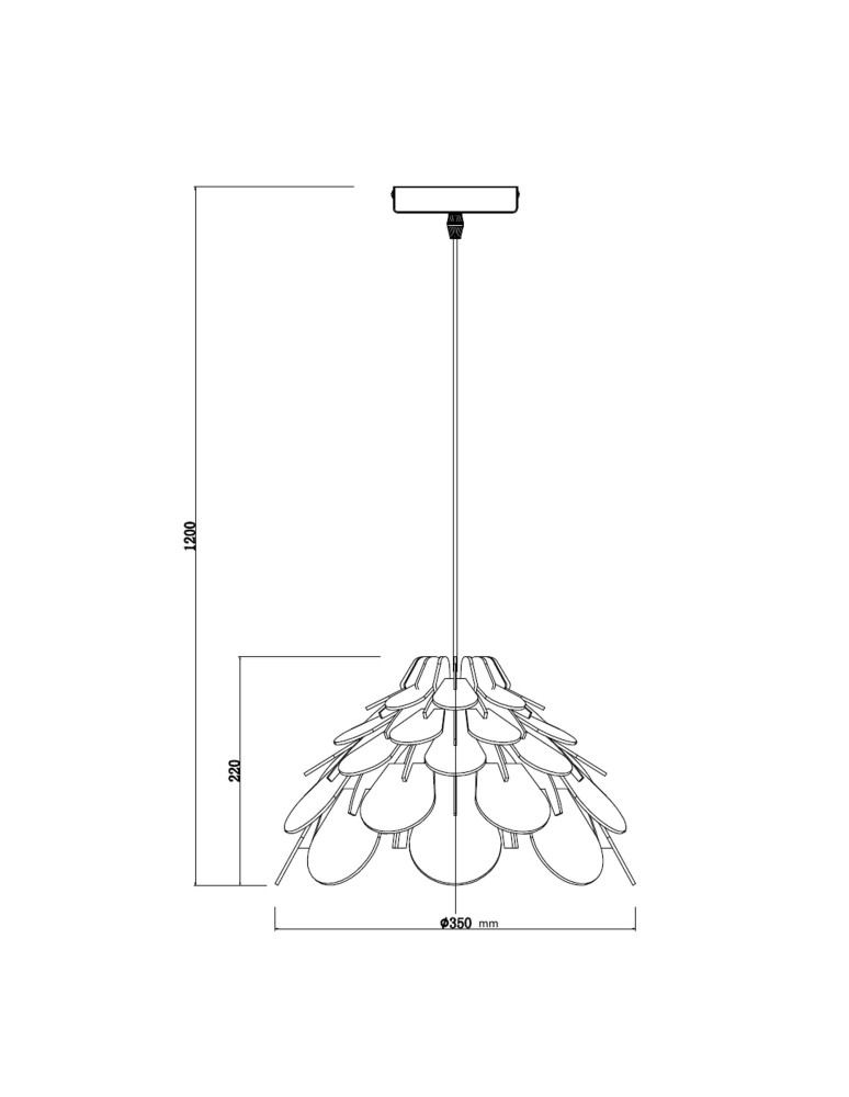 Light Prestige BURGO wisząca mała E27 drewna LP-101335/1P S Light Prestige BURGO wisząca mała E27 drewna LP-101335/1P S