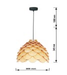 Light Prestige BURGO wisząca duża E27 drewna LP-101335/1P L Light Prestige BURGO wisząca duża E27 drewna LP-101335/1P L
