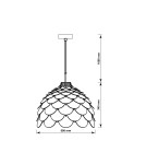 Light Prestige BURGO wisząca duża E27 drewna LP-101335/1P L Light Prestige BURGO wisząca duża E27 drewna LP-101335/1P L