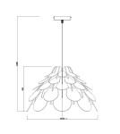 Light Prestige BURGO wisząca duża E27 drewna LP-101335/1P L Light Prestige BURGO wisząca duża E27 drewna LP-101335/1P L