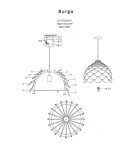 Light Prestige BURGO wisząca duża E27 drewna LP-101335/1P L Light Prestige BURGO wisząca duża E27 drewna LP-101335/1P L