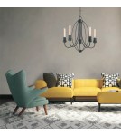 Żyrandole świecznikowe - Light Prestige Canaria 5 wisząca E27 czarny LP-6704/5P - product 2