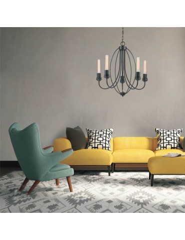Light Prestige Canaria 5 wisząca E27 czarny LP-6704/5P - produkt 2