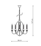 Żyrandole świecznikowe - Light Prestige Canaria 5 wisząca E27 czarny LP-6704/5P - product 3