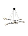 Light Prestige Estrella 6 wisząca czarna E27 czarny + złoty LP-075/6P BK