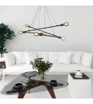 Lampy wiszące - Light Prestige Estrella 6 wisząca czarna E27 czarny + złoty LP-075/6P BK - product 2