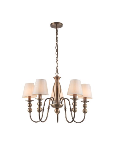 Light Prestige Grado 5 wisząca E14 biały / patyna LP-888/5P