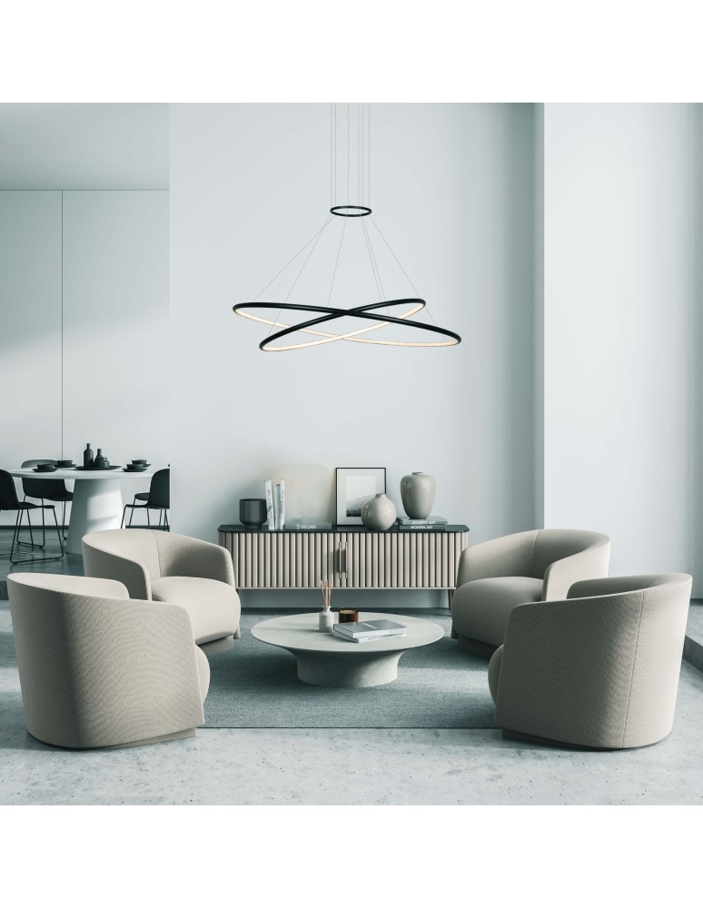 Light Prestige Halifax lampa wisząca czarna LP-940/2P 4BK 2xLED czarny