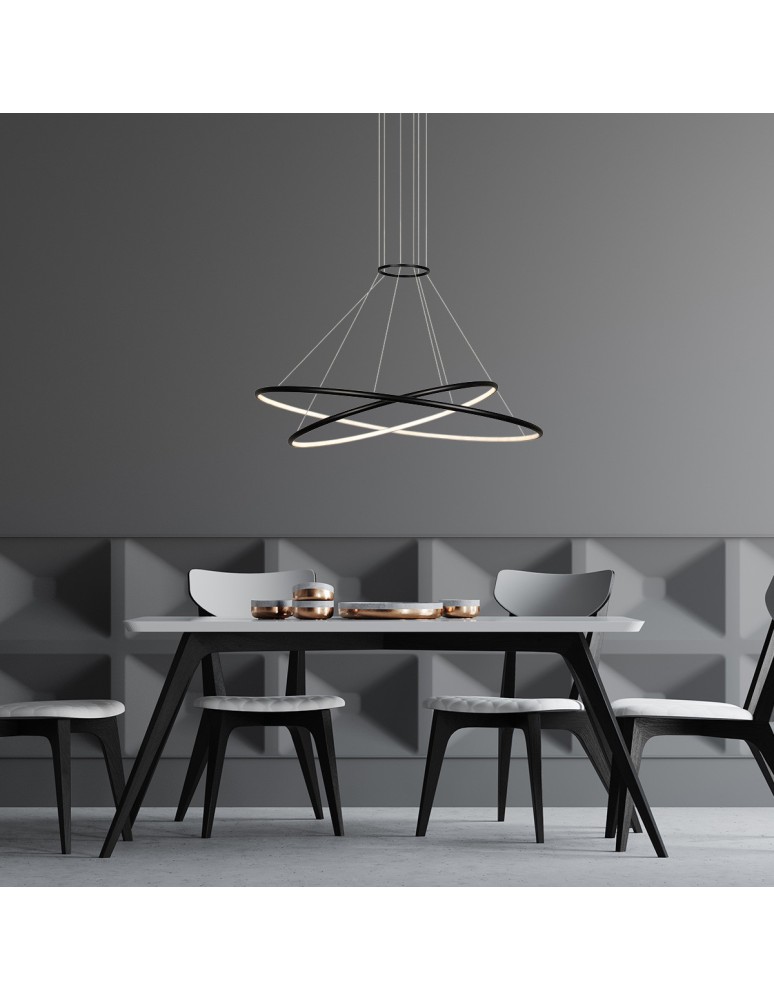 Light Prestige Halifax lampa wisząca czarna LP-940/2P 4BK 2xLED czarny