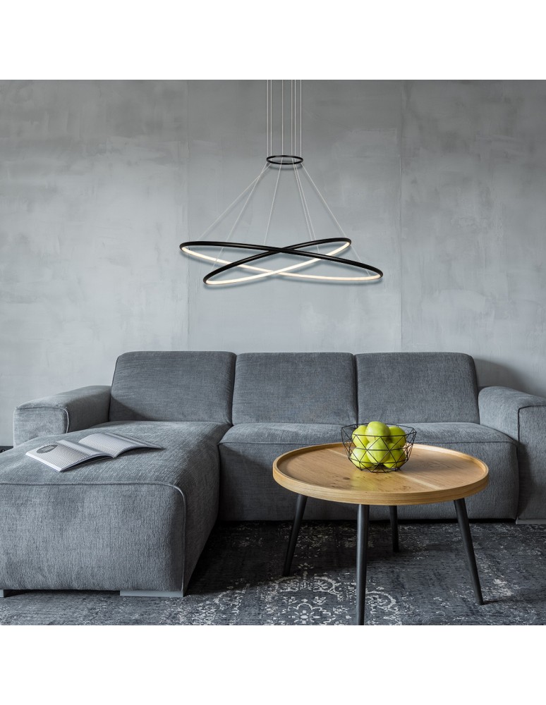 Light Prestige Halifax lampa wisząca czarna LP-940/2P 4BK 2xLED czarny