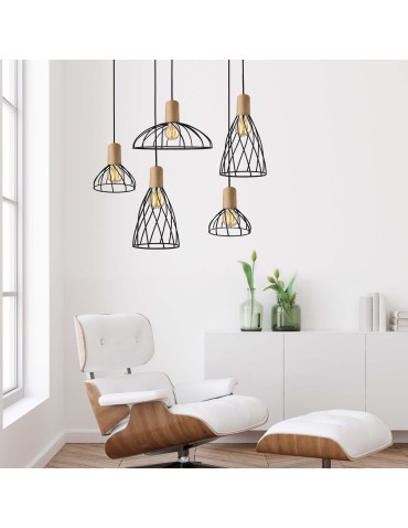 Light Prestige Moderno wisząca mała GU10 GU10 czarny/brązowy LP-1221/1P S BK - produkt 2