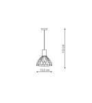 Lampy wiszące - Light Prestige Moderno wisząca mała GU10 GU10 czarny/brązowy LP-1221/1P S BK - product 3