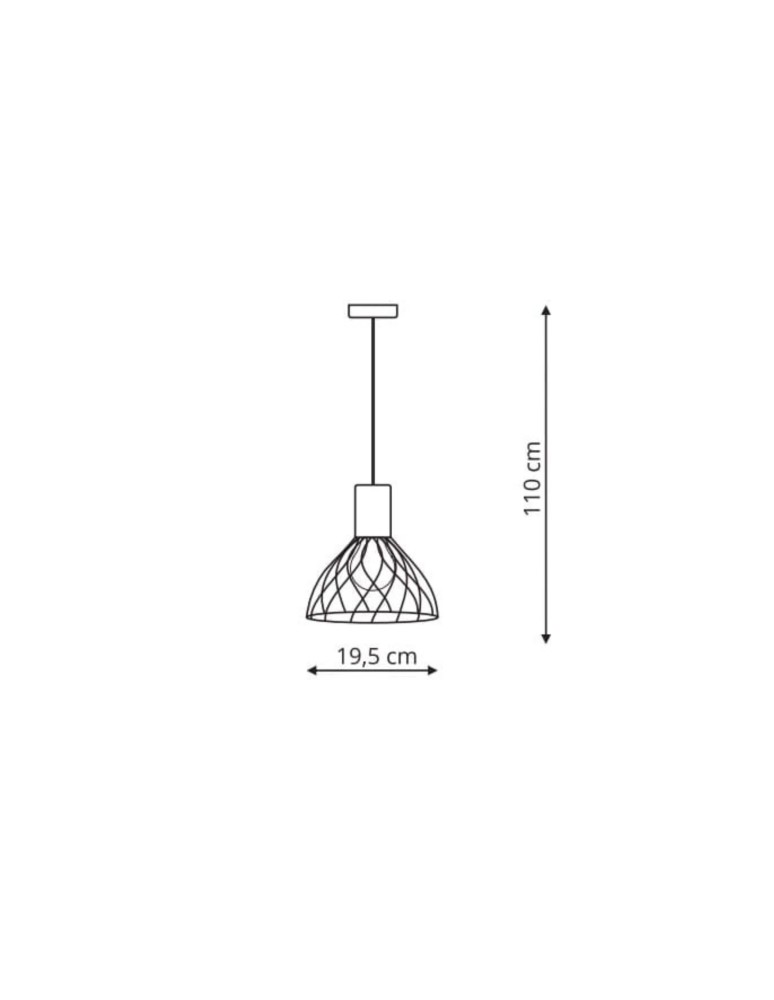 Lampy wiszące - Light Prestige Moderno wisząca mała GU10 GU10 czarny/brązowy LP-1221/1P S BK - product kolory-swiatla.pl 3