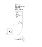 Light Prestige Zig-Zag LED czarny LP-1243/1P BK Light Prestige Zig-Zag LED czarny LP-1243/1P BK