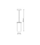 Lampy wiszące - Light Prestige Zara 1 wisząca 1xE14 srebrny, transparentny LP-5221/1P - product 3