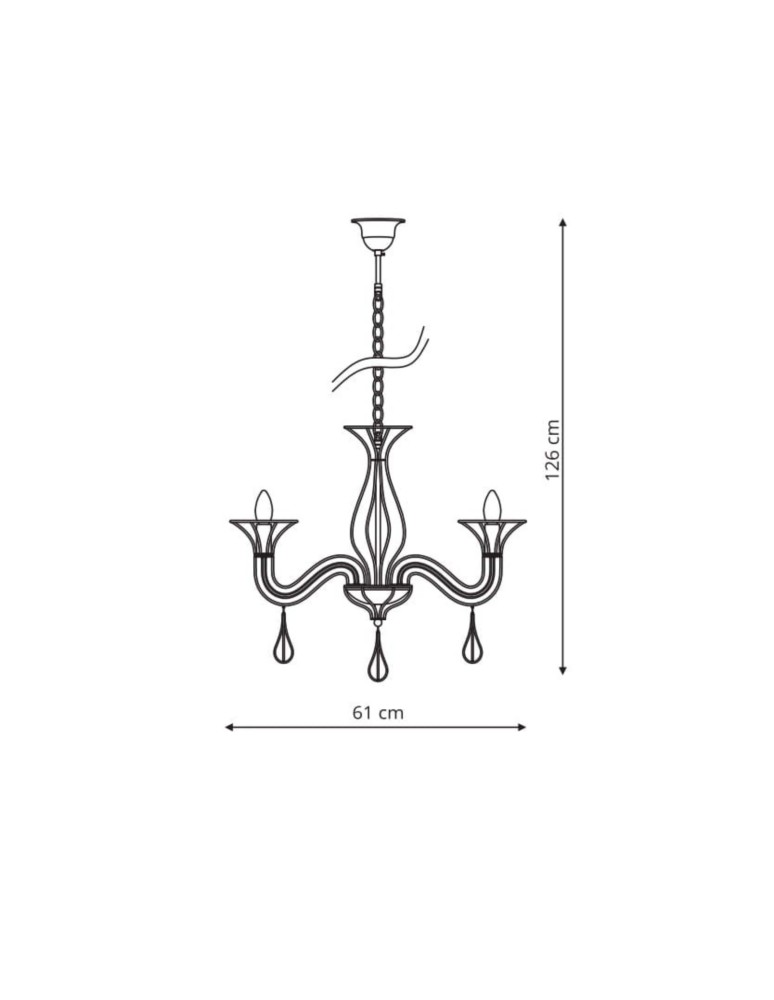 Light Prestige Tarragona 6 wisząca E14 czarny LP-6756/6P Light Prestige Tarragona 6 wisząca E14 czarny LP-6756/6P