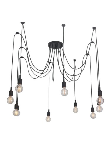 Light Prestige Soleto 10 wisząca 10xE27 Czarny LP-90082/10P