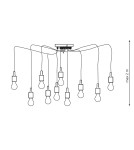 Lampy wiszące - Light Prestige Soleto 10 wisząca 10xE27 Czarny LP-90082/10P - product 3