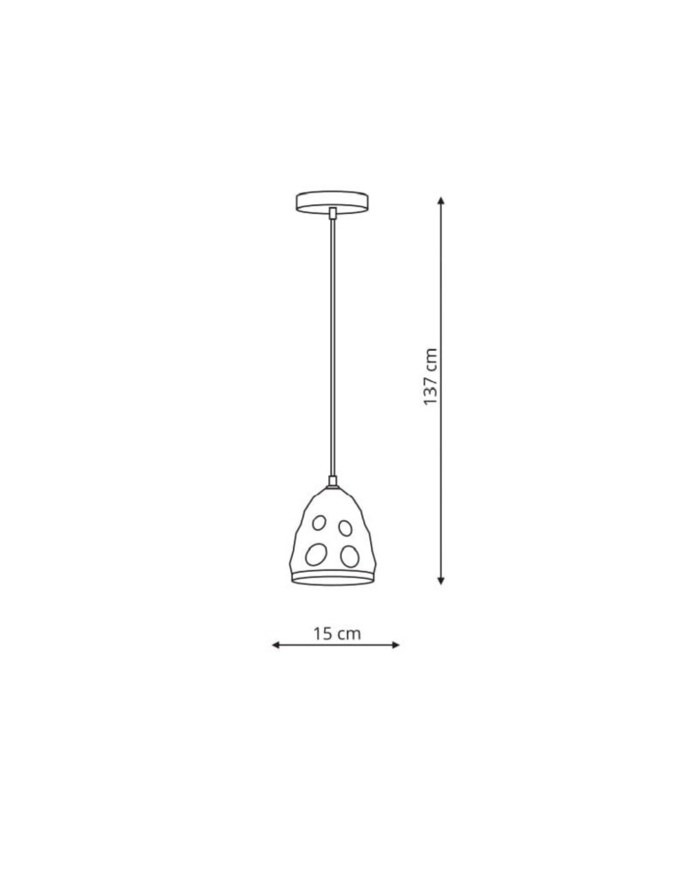 Light Prestige Melt 1 wisząca E27 czarny LP-126/1P Light Prestige Melt 1 wisząca E27 czarny LP-126/1P